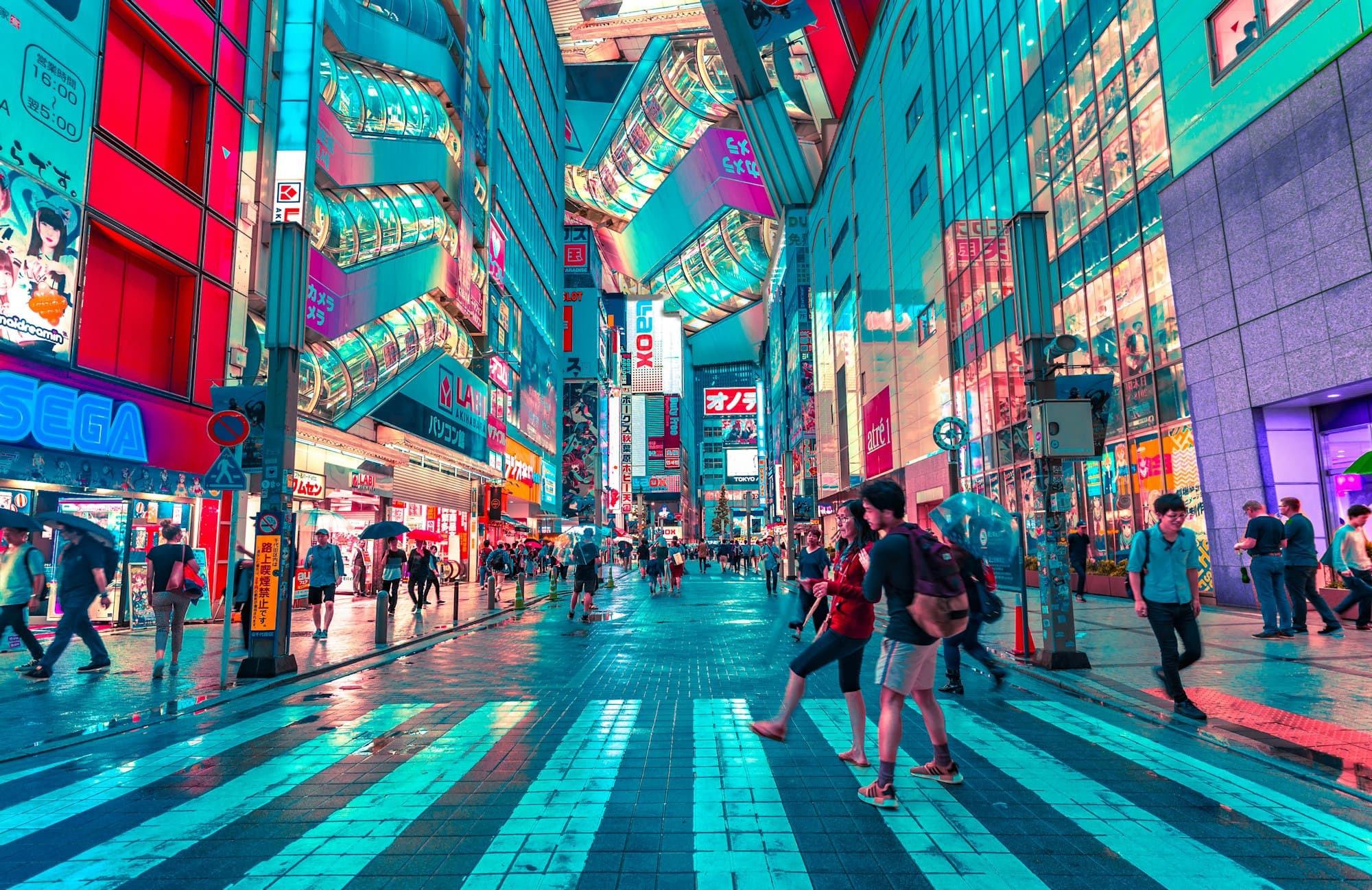 Tokyo cityscape at night with Mount Fuji in the background